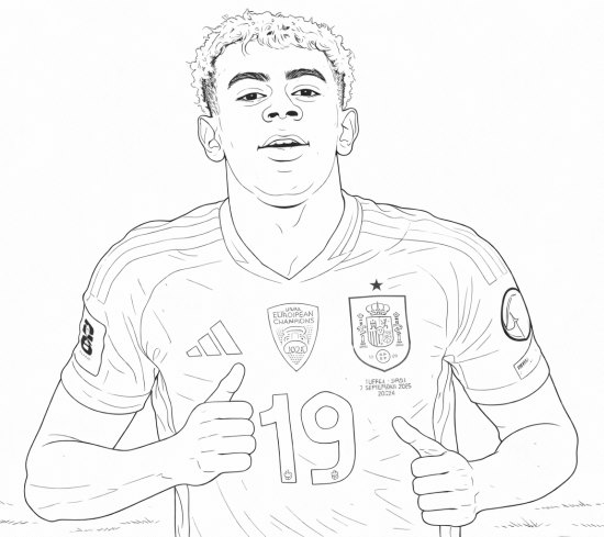 Calcio · 5, disegno da stampare e colorare