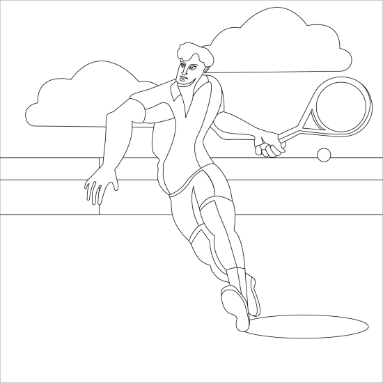 Tennis · 62, disegno da colorare