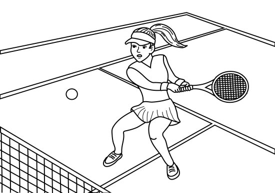 Tennis · 64, disegno da colorare