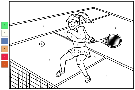 Tennis · 21, disegno da colorare