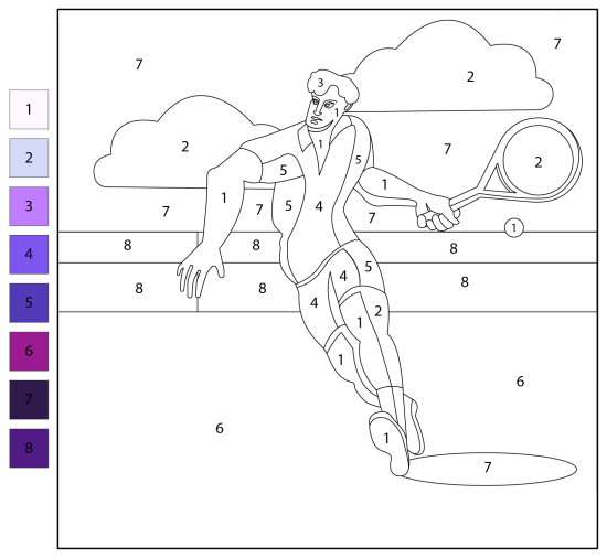 Tennis · 24, disegno da colorare