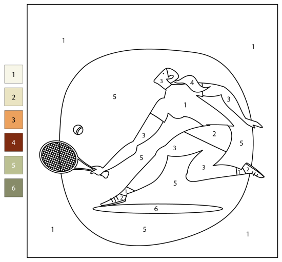 Tennis · 25, disegno da colorare