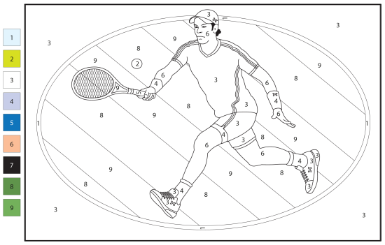 Tennis · 26, disegno da colorare