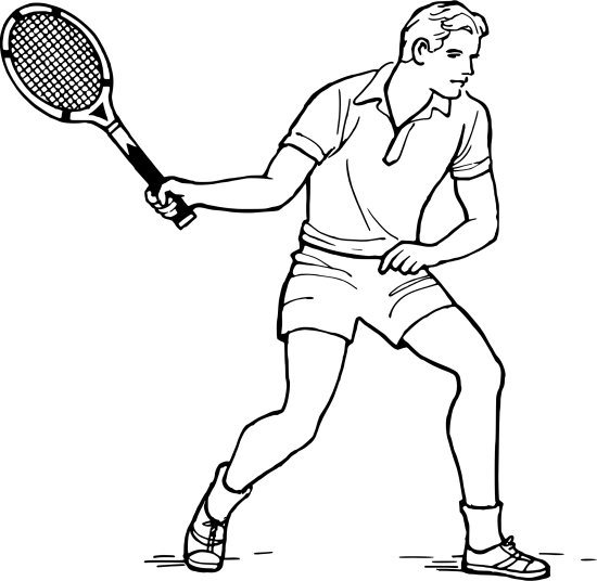 Tennis · 5, disegno da stampare e colorare