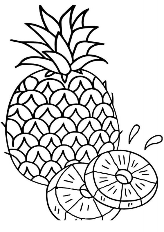 Ananas · 14, disegno da colorare