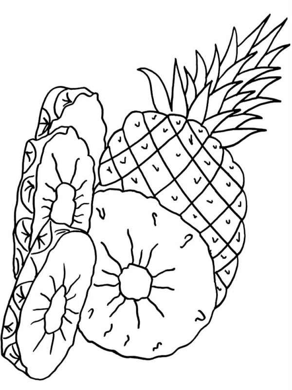 Ananas · 8, disegno da colorare
