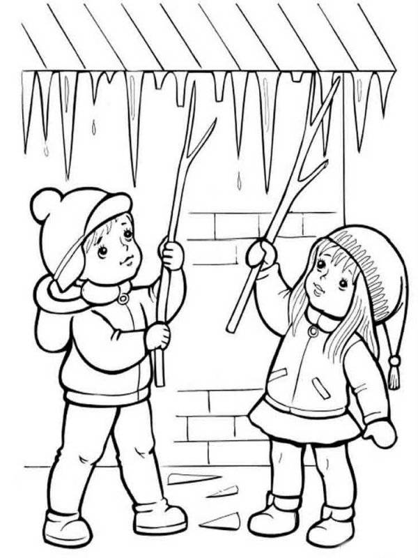 Inverno · 7, disegno da colorare