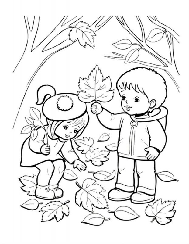 Autunno, disegno da stampare e colorare
