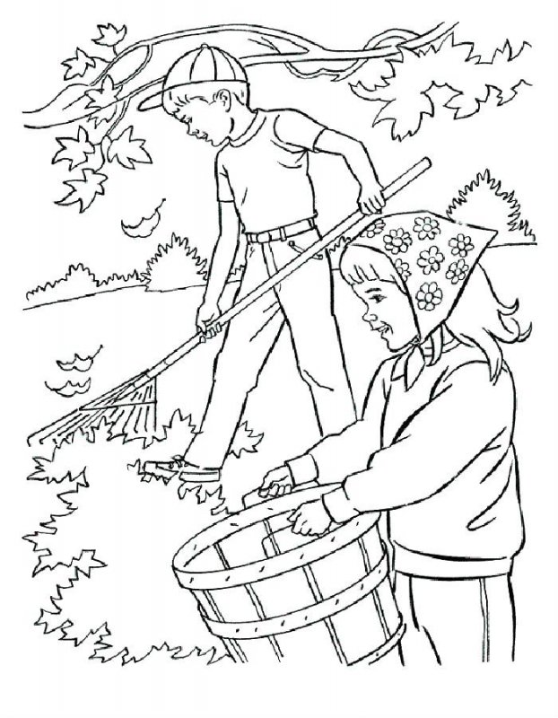 Autunno, disegno da stampare e colorare
