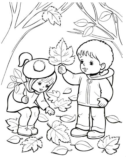Autunno, disegno da stampare e colorare