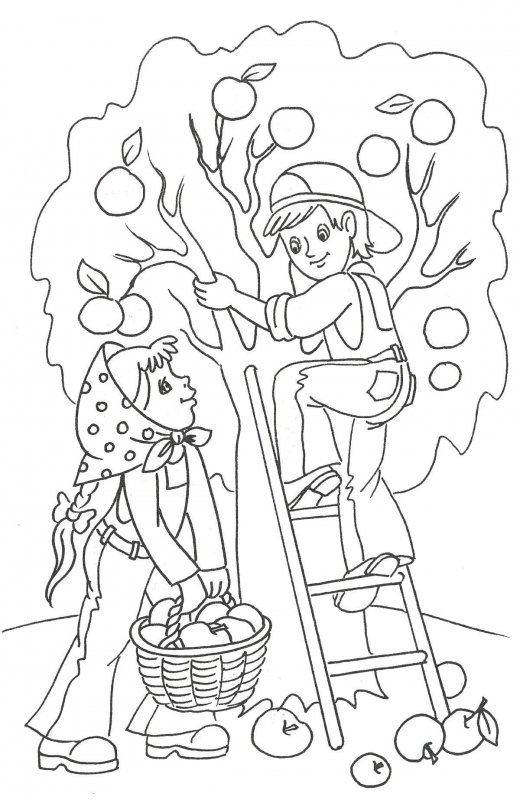 Autunno, disegno da stampare e colorare