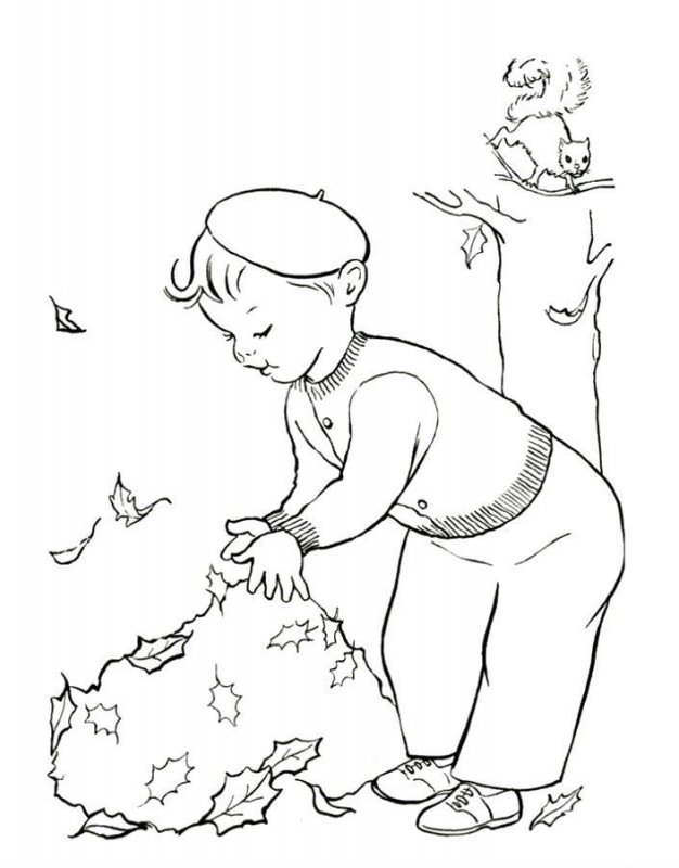 Autunno, disegno da stampare e colorare