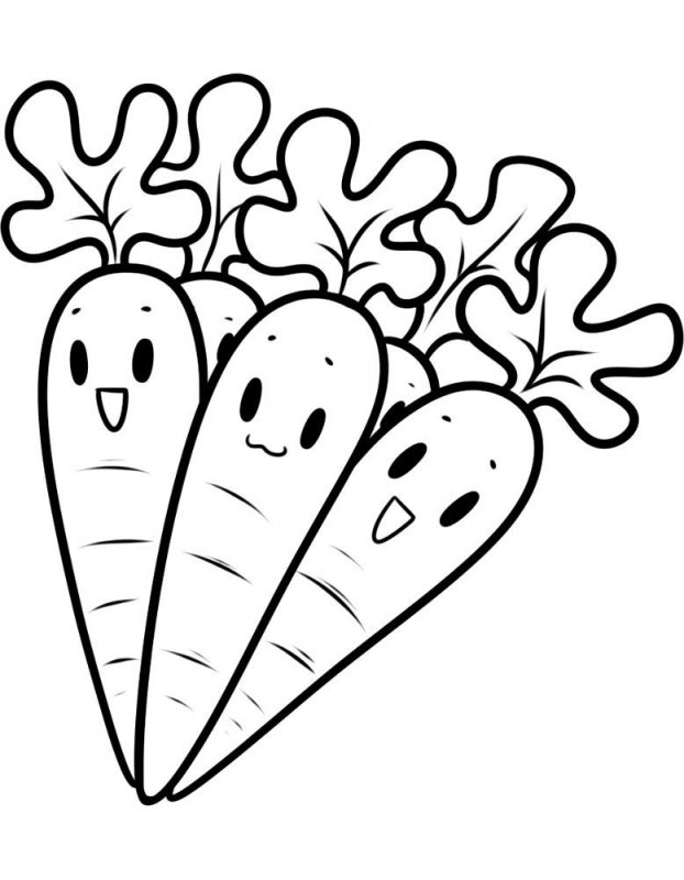 Carota · 4, disegno da stampare e colorare