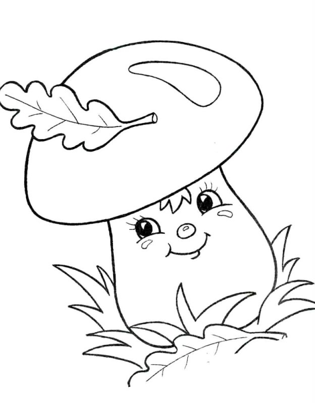 Funghi · 1, disegno da stampare e colorare