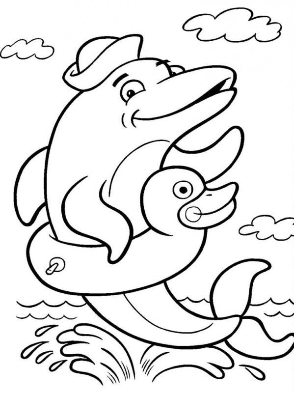 Delfino · 6, disegno da colorare