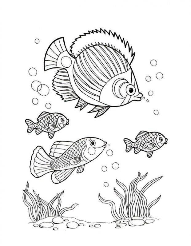 Pesci · 4, disegno da stampare e colorare