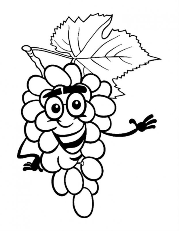Uva · 12, disegno da colorare