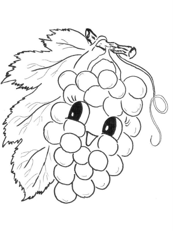 Uva · 2, disegno da stampare e colorare