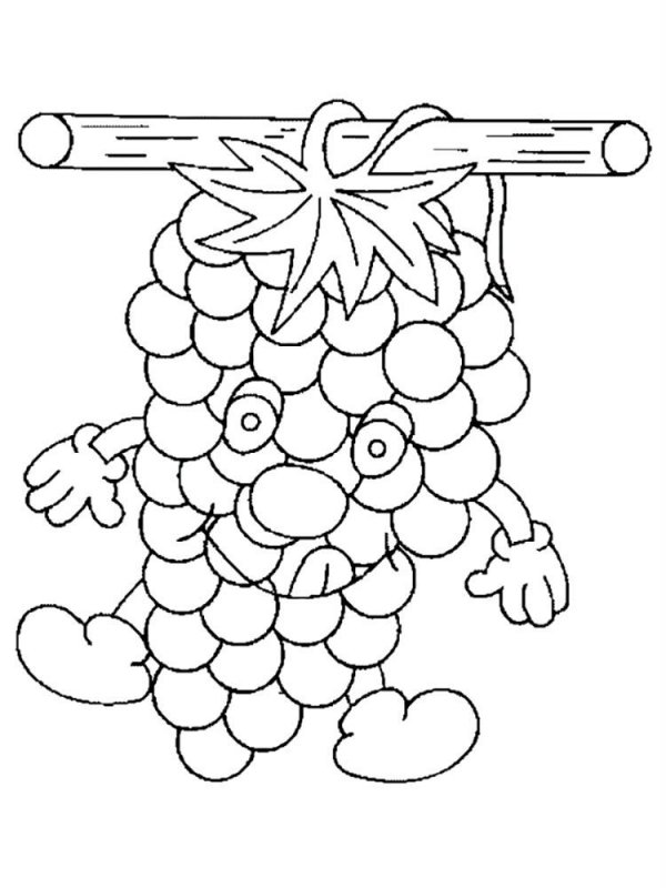 Uva · 4, disegno da stampare e colorare