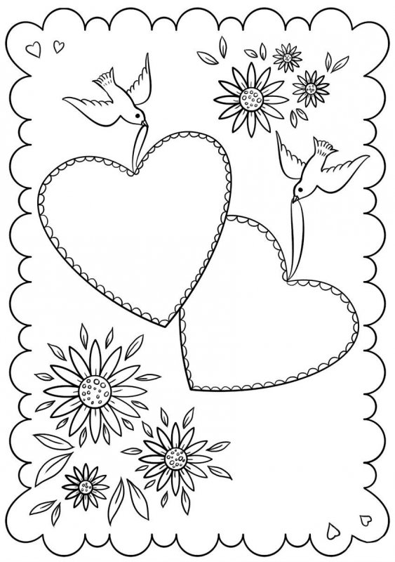 San Valentino · 5, disegno da stampare e colorare