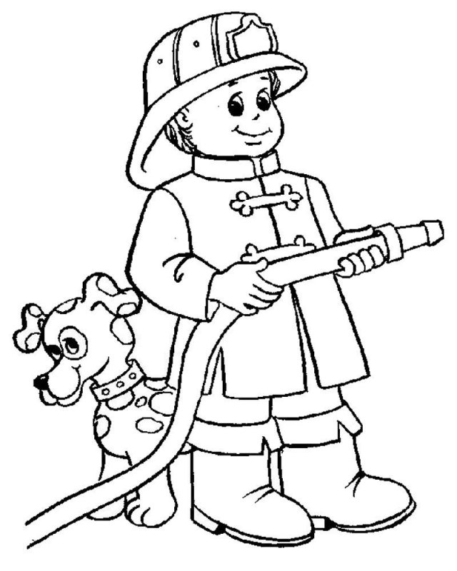 Pompieri · 24, disegno da colorare