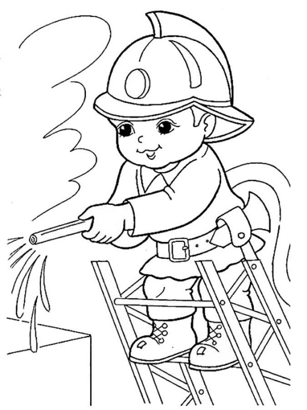 Pompieri · 25, disegno da colorare