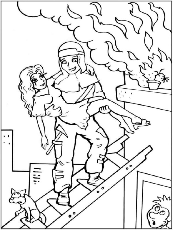 Pompieri · 31, disegno da colorare