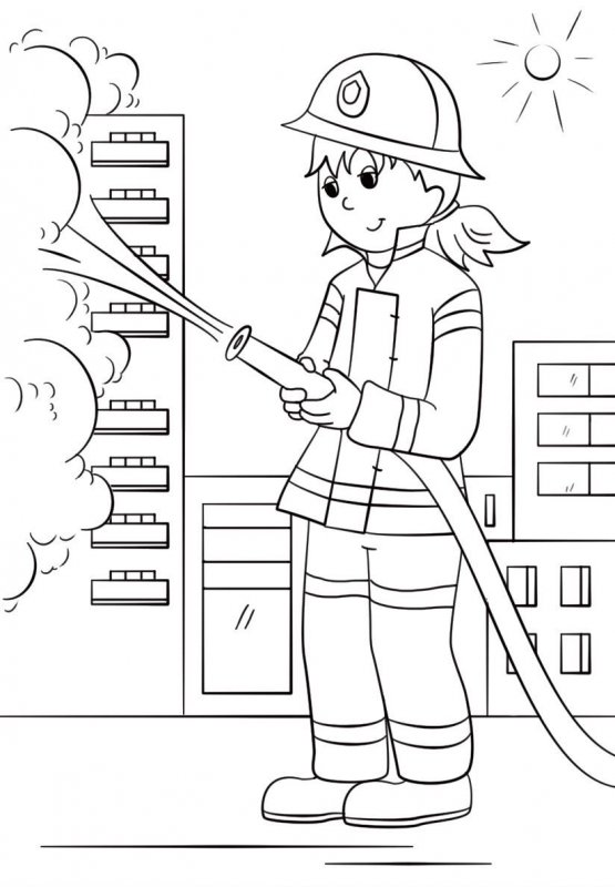 Pompieri · 7, disegno da colorare