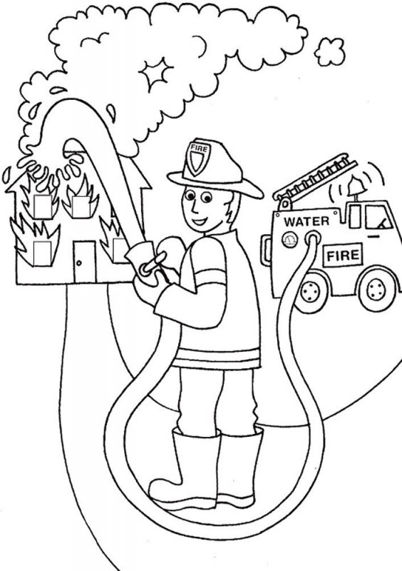 Pompieri · 16, disegno da colorare