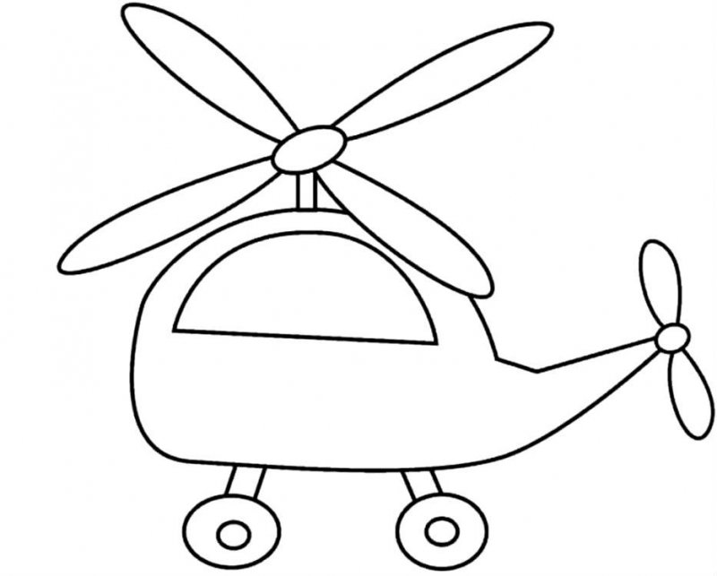 Elicottero · 4, disegno da stampare e colorare