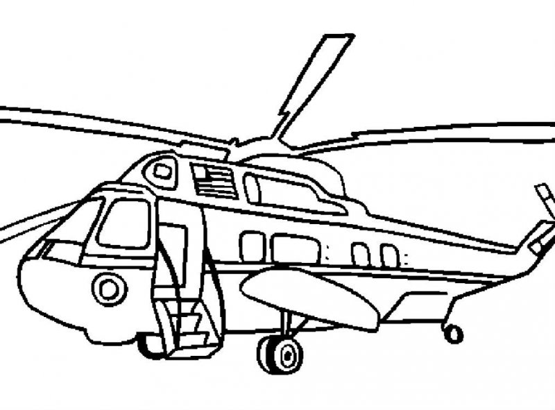 Elicottero · 7, disegno da colorare
