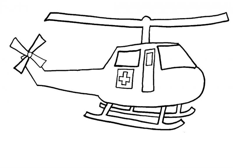 Elicottero · 2, disegno da stampare e colorare