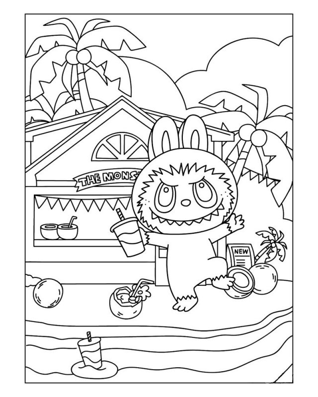 Labubu · 8, disegno da colorare