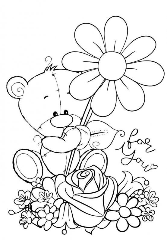 Teddy · 4, disegno da stampare e colorare