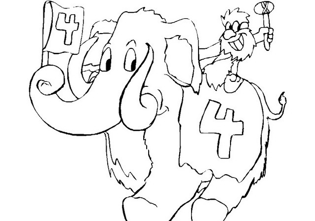 Compleanno · 44, disegno da colorare
