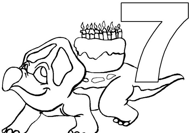 Compleanno · 9, disegno da colorare